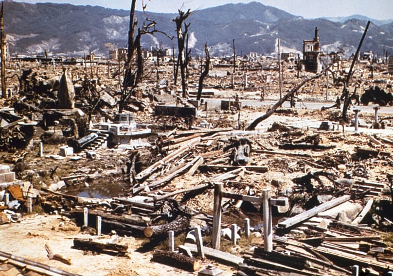 Rubble was all that was left in Hiroshima, 6 August, 1945