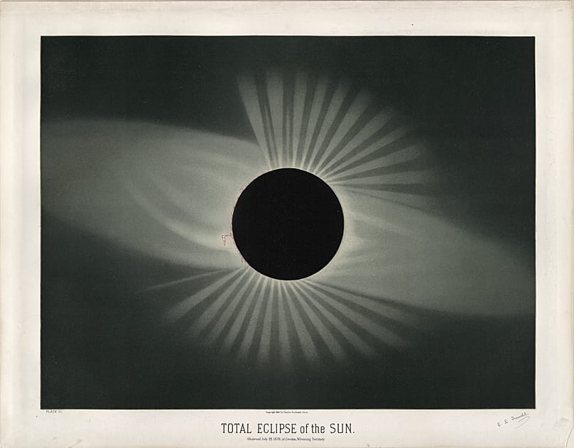 Trouvelot - 'Total eclipse of the Sun'