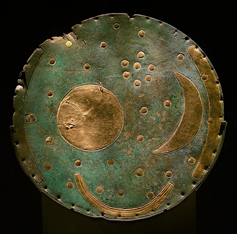 Nebra sky disc at the State Museum of History in Halle