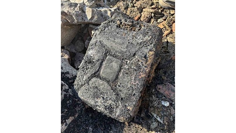 A petrol can is also among the objects found on the exposed riverbed of the Danube.