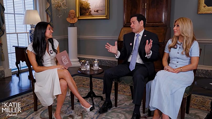 Secretary of State Marco Rubio and his wife Jeanette sit down with Katie Miller.
