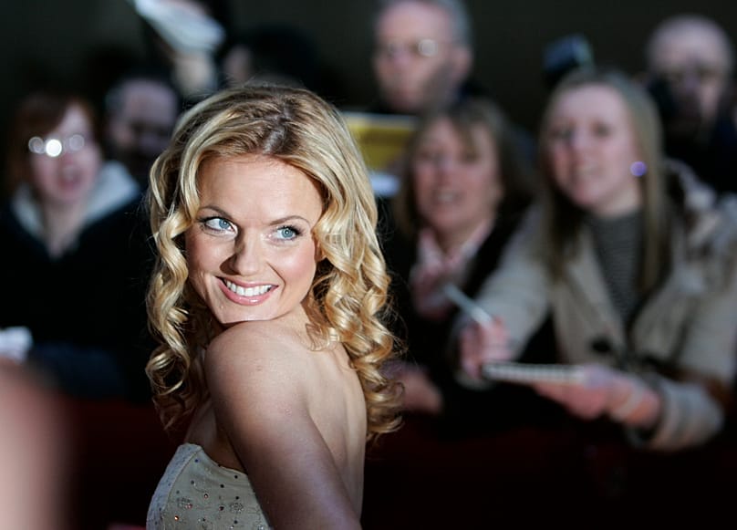 Geri Halliwell of the Spice Girls poses for photographers on arrival at the Galaxy British Book Awards gala, held in London on Wednesday 9 April 2008.
