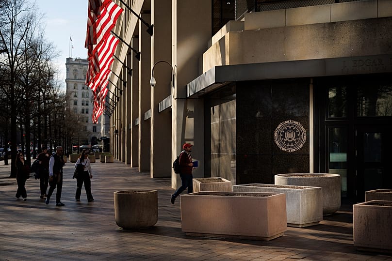 FILE - The Federal Bureau of Investigation headquarters is seen, March 21, 2026, in Washington