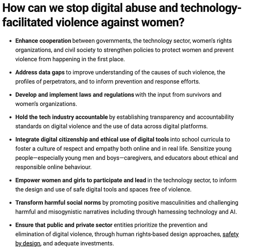 FAQs: Digital abuse, trolling, stalking, and other forms of technology-facilitated violence against women and girls.