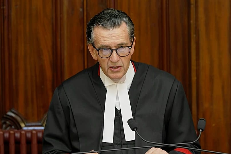 Justice Christopher Beale reads the sentencing for triple-murderer Erin Patterson at the Supreme Court of Victoria in Melbourne, 8 September, 2025