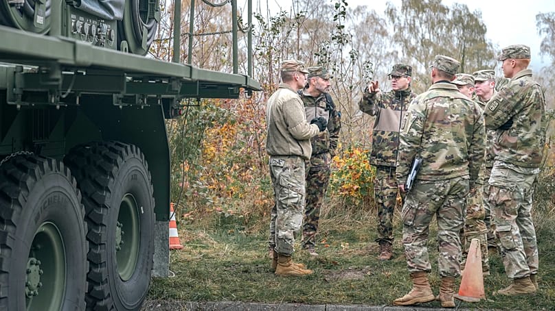 A delegation from the Swiss Armed Forces visits the 7th Air Defence Artillery Regiment’s Patriot battery in Baumholder, 7 November, 2024