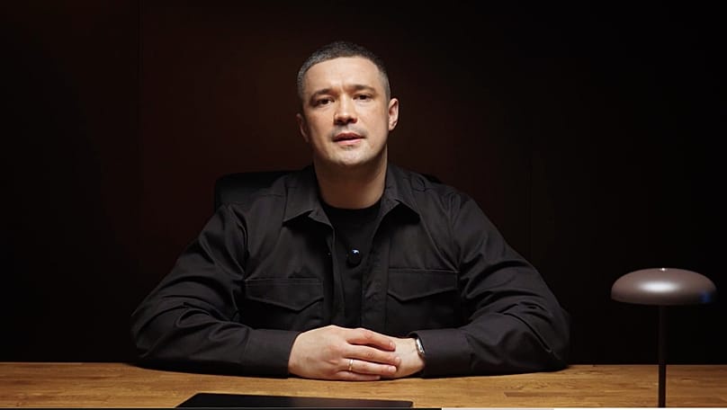 In this image taken from video released by Mykhailo Fedorov YouTube channel, Ukraine's Defence Minister Mykhailo Fedorov speaks in Kyiv, Ukraine, Tuesday, Aug. 18, 2026. 