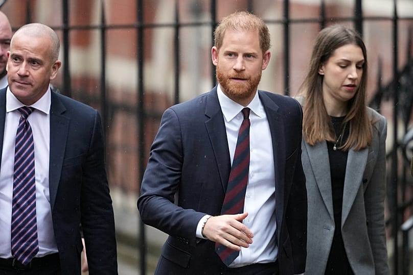 Prince Harry arrives at the High Court in London for the case against the Daily Mail's publisher, accused of breaching privacy, 21 January 2026