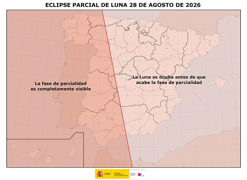 Where the partial eclipse will be visible.