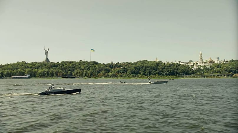 Ukrainian naval drones including the Magura and Sea Baby 