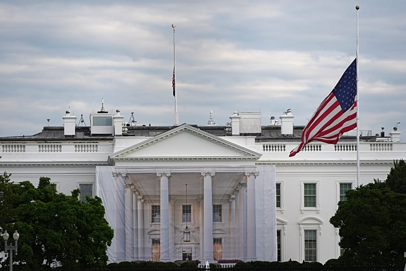 American flag lowered for Dolly