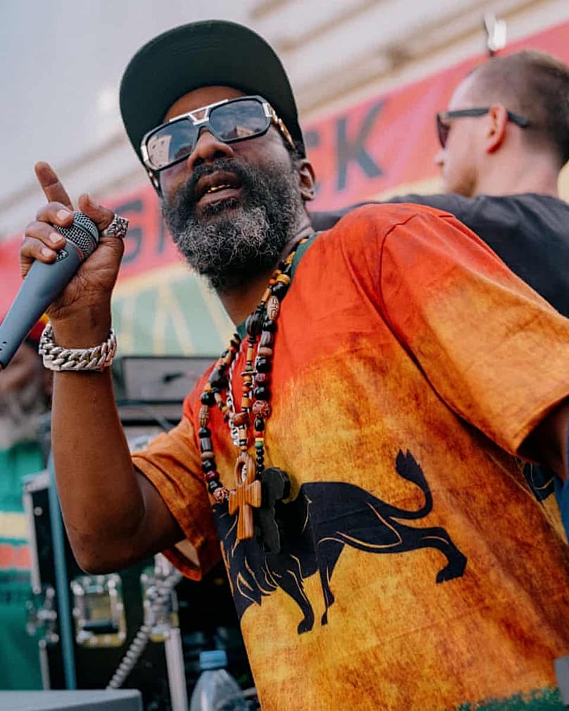 Ras Sherby attending Notting Hill Carnival