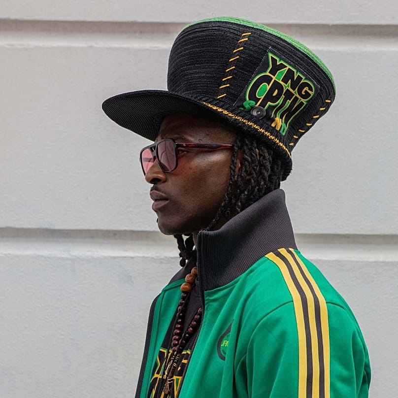 Chris Reid attending Notting Hill Carnival. 