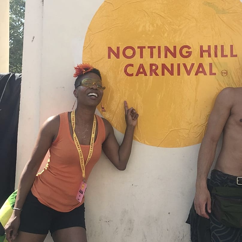 Artist and DJ Linett Kamala attending Notting Hill Carnival