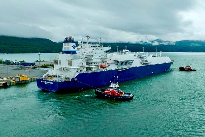 An LNG tanker leaves Canada carrying a shipment bound for Asia.