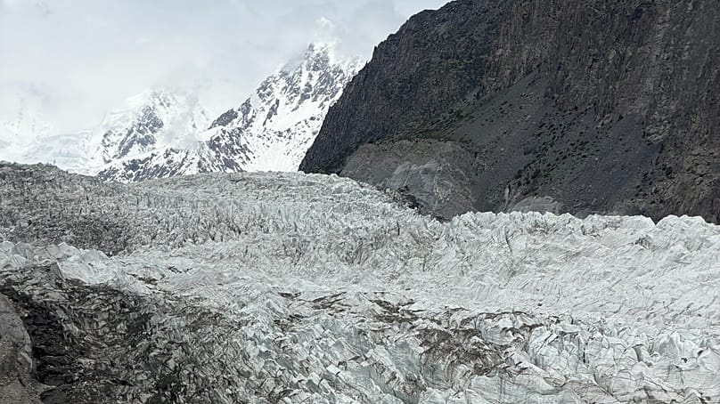 The Passu Glacier south of Passu village in Upper Hunza, Gilgit-Baltistan, Pakistan. 13 June, 2026.
