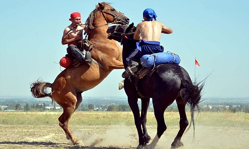 Equestrian skills at the Nomad Games