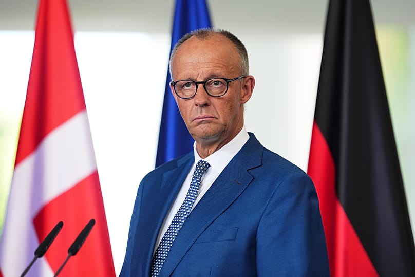 German Chancellor Friedrich Merz at a press conference in Berlin, 27 August, 2026