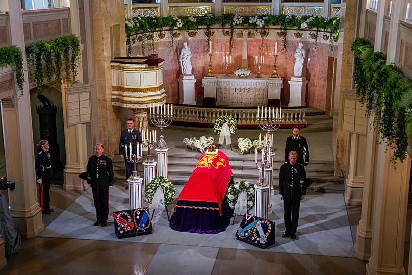Norway's King Harald V's coffin is placed in the Palace Chapel in Oslo, 31 August, 2026
