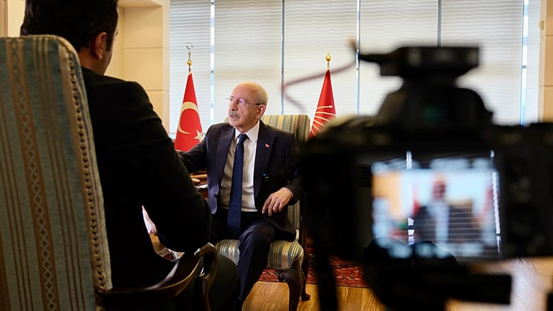 CHP chair Kemal Kılıçdaroğlu answered Euronews Turkish's questions at party headquarters.
