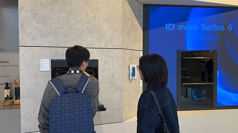 Visitors explore Haier's kitchen technology at IFA 2026 in Berlin.