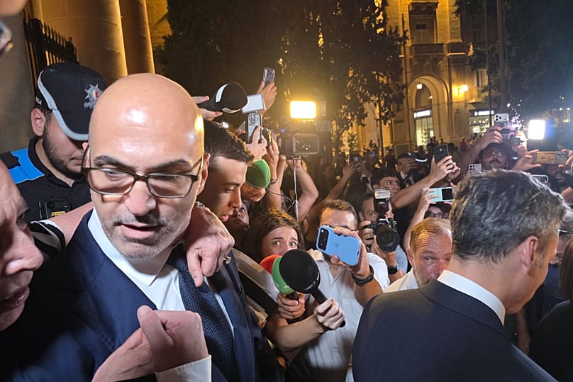 Maltese businessman Yorgen Fenech exits the courthouse after being acquitted of ordering the killing of Daphne Caruana Galizia in Valletta, 2 September, 2026
