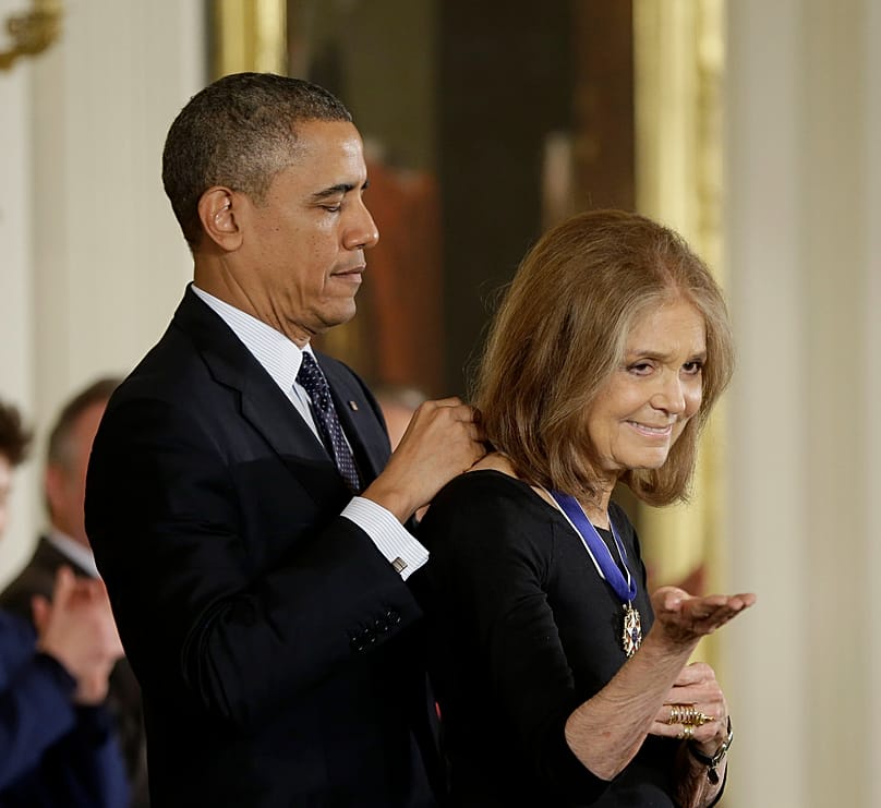 President Barack Obama awards Gloria Steinem the Presidential Medal of Freedom - 20 Nov. 2013