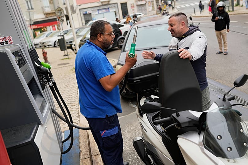 FILE (29.04.2025). Petrol station in Lisbon.