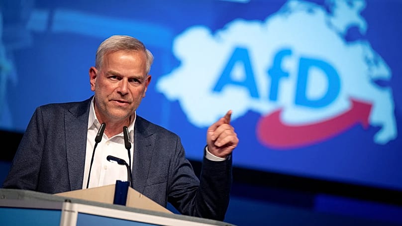Leif Erik Holm, the AfD's candidate for minister-president in Mecklenburg-Western Pomerania, is in the lead with over 37% of the vote