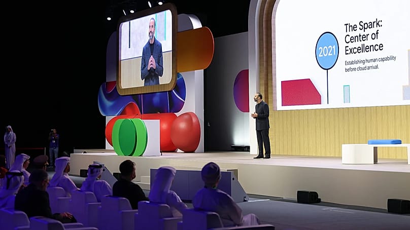 Ghassan Kosta, Google Cloud’s Regional General Manager for Qatar, Oman, Bahrain and Iraq, speaks at the Google Cloud Summit in Doha.