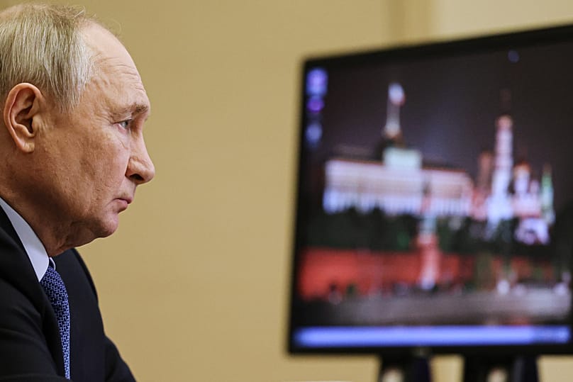 Russian President Vladimir Putin leads a cabinet meeting via videoconference at the Novo-Ogaryovo residence outside Moscow, 23 September, 2026