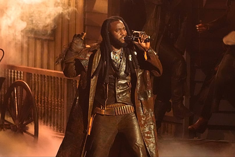 US Urban country star Shaboozey performs during the MTV Video Music Awards at the Peacock Theater in Los Angeles.