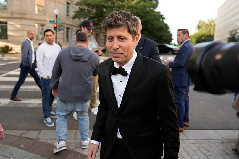OpenAI CEO Sam Altman walks to the White House to attend a state dinner hosted for China's President Xi Jinping, Thursday, Sept. 24, 2026, in Washington