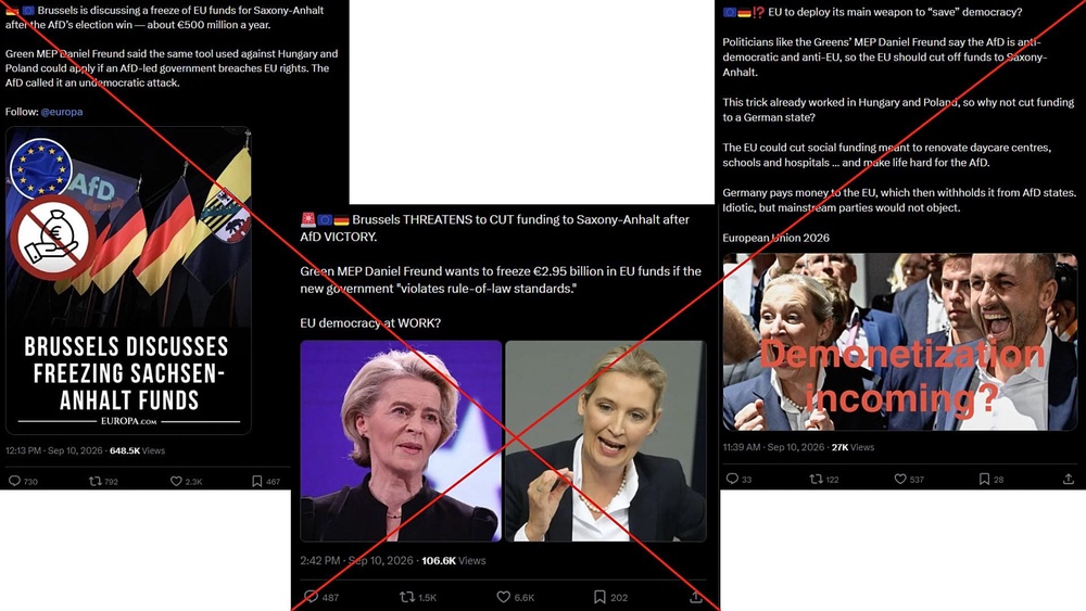 A selection of the posts making the claim