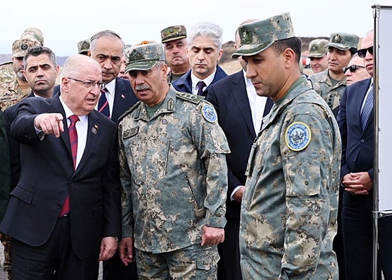 Türkiye’s Defence Minister, Yaşar Güler, and Azerbaijan’s Defence Minister, Colonel General Zakir Hasanov
