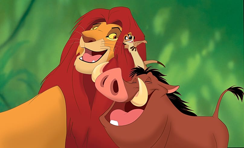 With friends like these: A scene from 'The Lion King'
