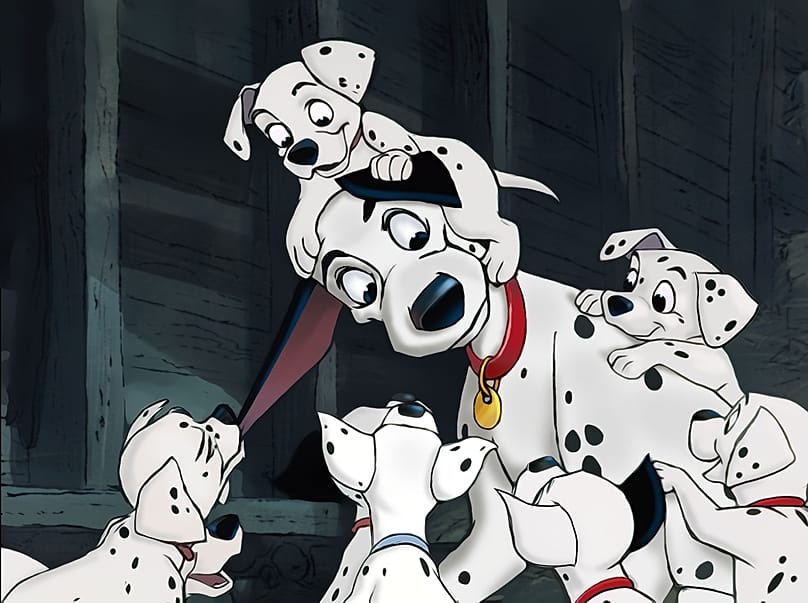 A scene from 101 Dalmatians
