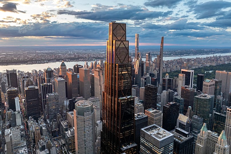 FILE. JPMorgan Chase headquarters at 270 Park Skyline View, New York City, Oct. 2025