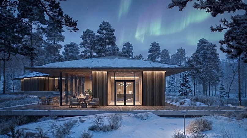 North Resort is on the shores of Lake Miekojärvi 