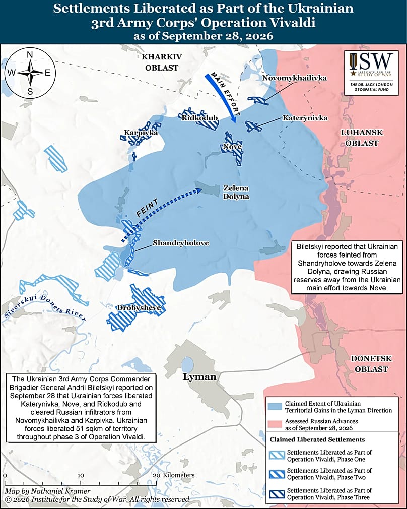 Settlements liberated in Operation 