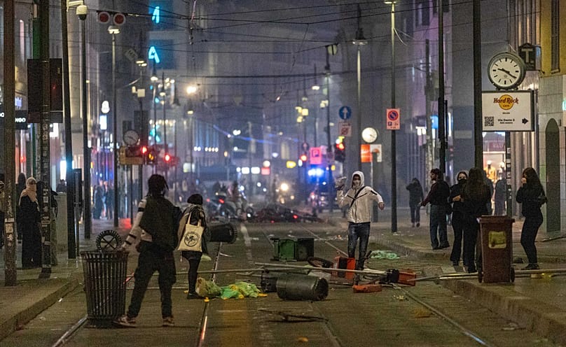 Image from: More than 200 arrested in second day of street clashes against cost of living in Milan