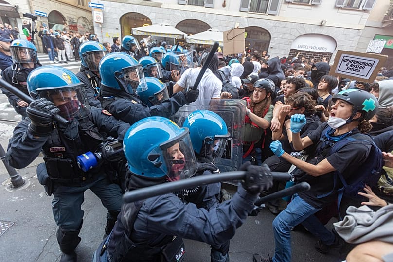 Police confront 