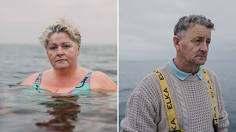 Mary O’Hagan was forced to stop swimming in Lough Neagh due to algae pollution. | Fisher Declan Coney says he can't make a livelihood on Lough Neagh anymore.