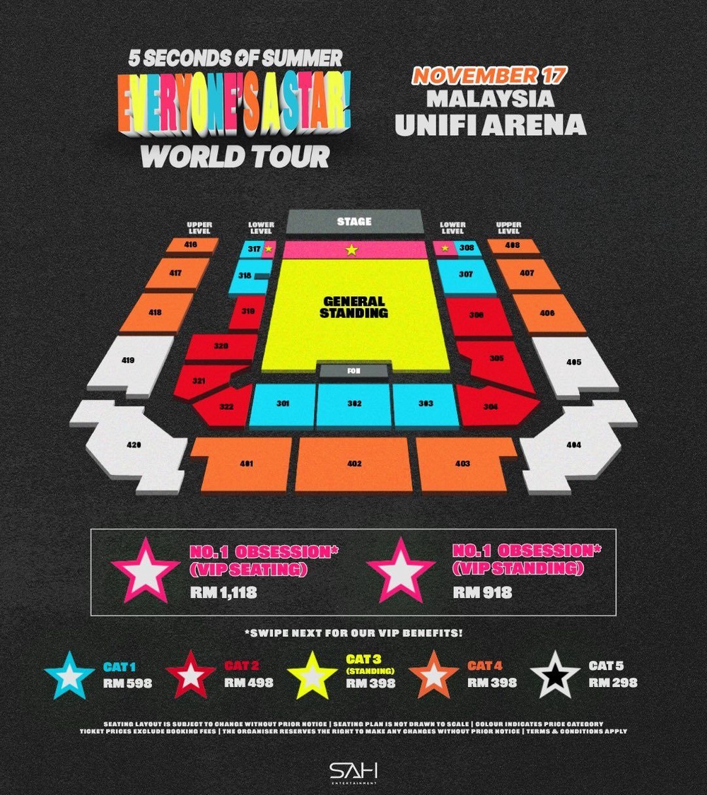 5 seconds of summer malaysia concert 2026 ticket prices