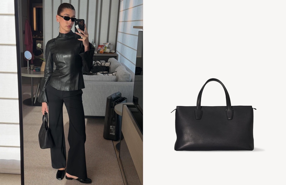hailey bieber the row marcel bag 2026 celebrity style outfit inspiration (1)