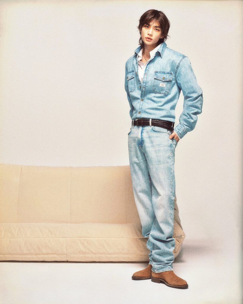 Image from: Hyunjin makes debut as GUESS Global Ambassador in SS26 campaign
