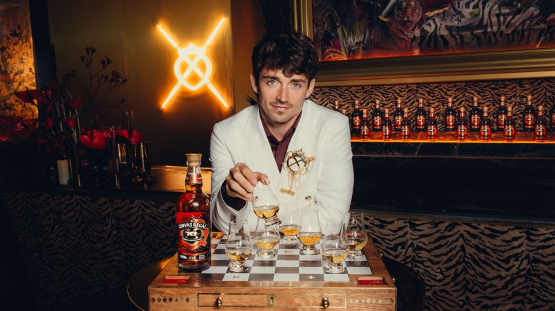Image from: LSA Exclusive: Charles Leclerc on his debut blend and the making of Chivas Regal 16