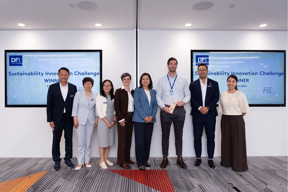 Representatives of DFI Retail Group, The Mills Fabrica, and the judging panel jointly presented the award to Thomas Williams, CEO and Co-Founder of Number 8 Bio, who was named the winner of the Challenge.