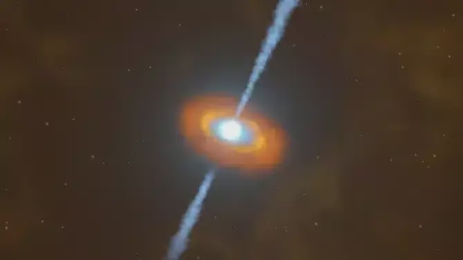 Image from: Scientists Say A Cosmic Blazar Fired A Record-Breaking Particle At Earth