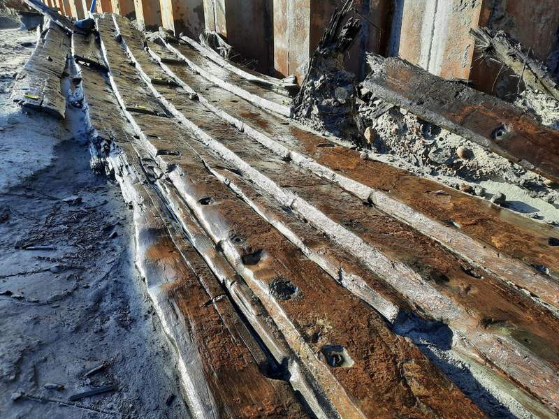 Image from: Construction Crews Digging a Swedish Tunnel Uncover Six Shipwrecks Lost Beneath the City
